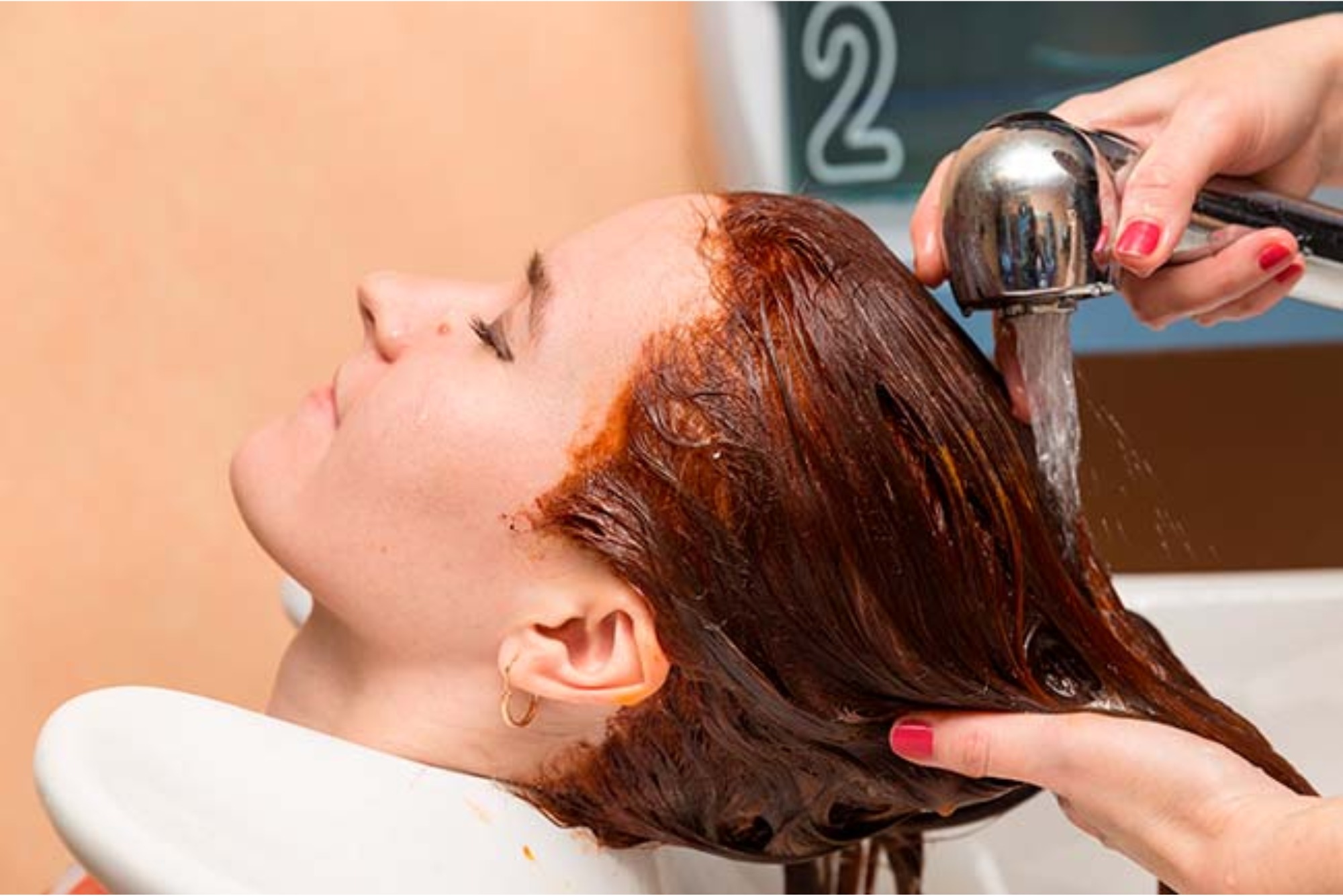 why do salons wash your hair after coloring