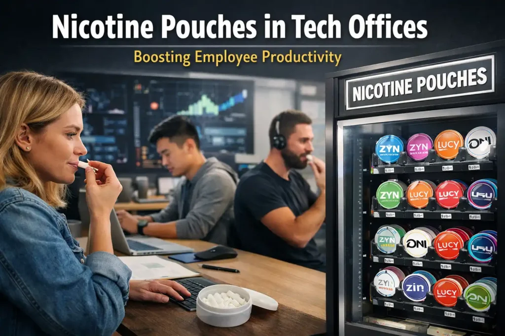 Employees using nicotine pouches for productivity in tech offices